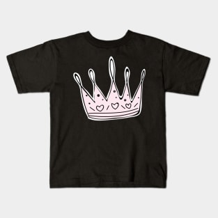 Crown Pink princess Kids T-Shirt